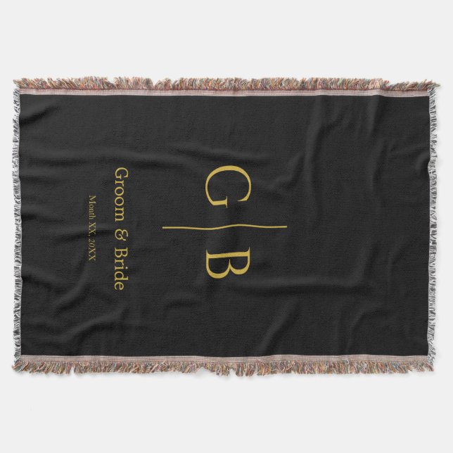 Manta elegante para regalar en bodas, acogedora y  (Anverso)