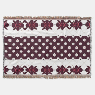 Manta Elegante patrón floral con loto y flor