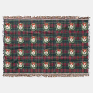 Manta Elegante Plaid de Tartán Feliz Navidad Nombre de l