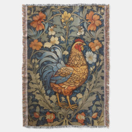 Manta Elegante Pollo William Morris Inspirado en Floral