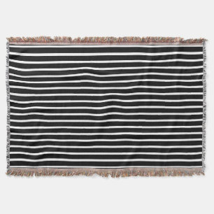 Manta Elegante rayas blancas y negras