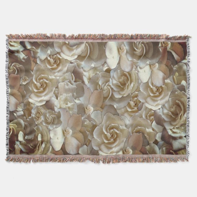 Manta Elegante Rosa floral Petal (Anverso)