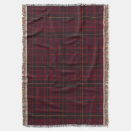 Manta Elegante Tartán Burgundy