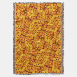 Manta Elegante Tulipán de oro rojo de dos tonos