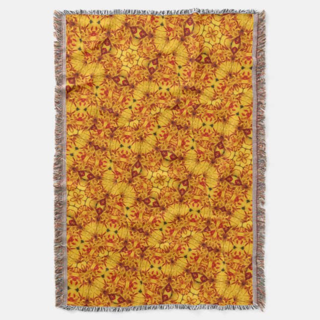 Manta Elegante Tulipán de oro rojo de dos tonos (Frente vertical)