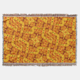 Manta Elegante Tulipán de oro rojo de dos tonos