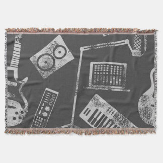 Manta Elementos musicales: fondo inmaculado vintage.