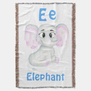 Manta Elephant personalizar ABC: Letra E - Añadir tu nom