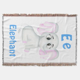 Manta Elephant personalizar ABC: Letra E - Añadir tu nom