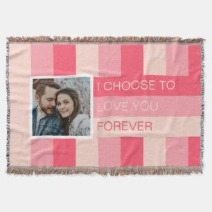 Manta Elijo amarte por siempre Personalizado de fotos