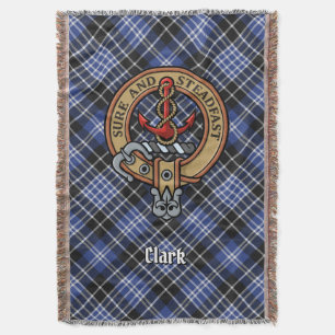 Manta Emblema del Clan Clark sobre tartán