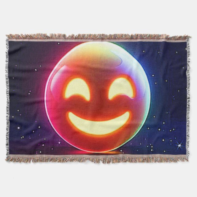 Manta Emoji de orb feliz brillante (Anverso)