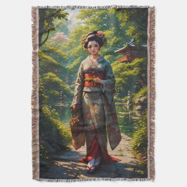 Manta Empleada del Jardín Verde (Frente vertical)