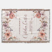 En Memoria Floral Acuarela Nombre Personalizado