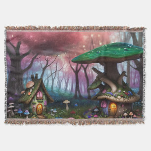 Manta Encantado Bosque Dreamscape Mushroom Fantasy Fairy