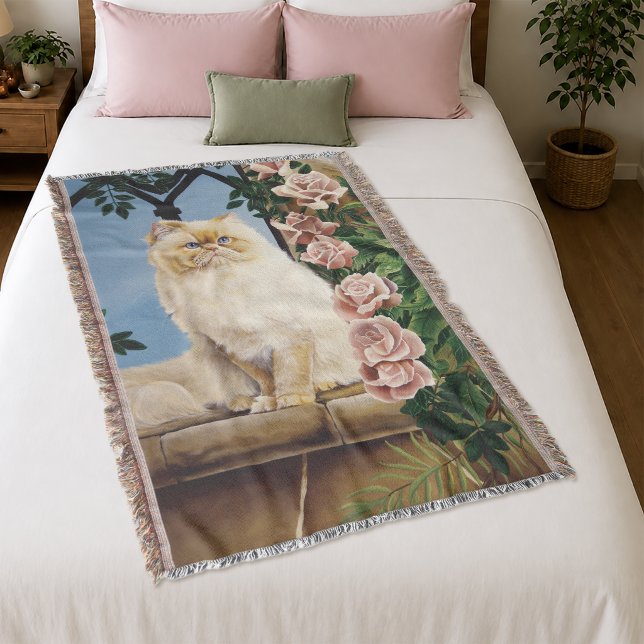 Manta Encantadora Rosa Crema Gato Persa Bosque Dríade (Subido por el creador)
