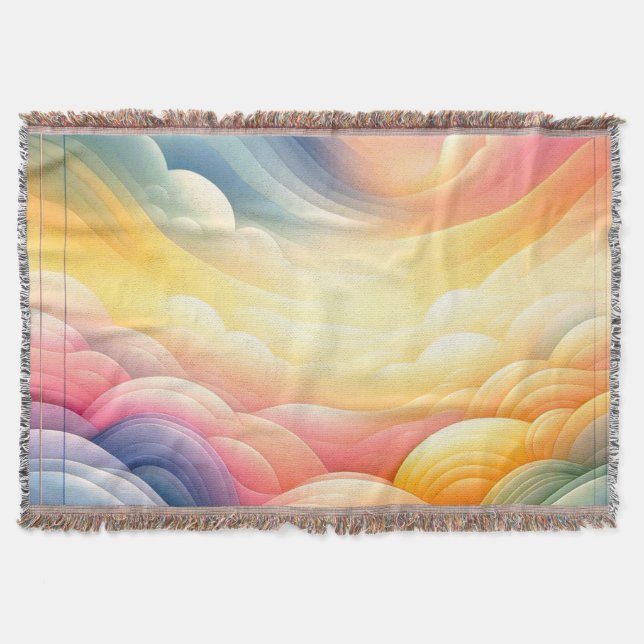 Manta Encontrar la paz en las oníricas nubes (Anverso)