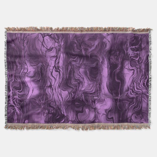 Manta Energía Nerviosa Grungia Resumen Orquídea Ametista (Anverso)