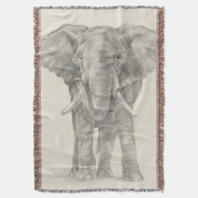Manta Esbozo elefante (Frente vertical)