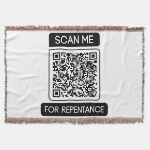 Manta Escanearme para arrepentirse código QR