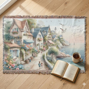 Manta Escape al pueblo de cottage costero Pastel