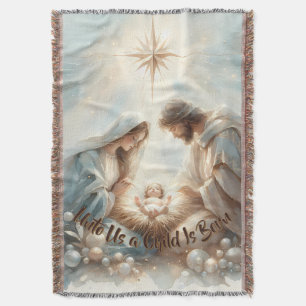 Manta Escena de la Natividad de la Sagrada Familia Radia