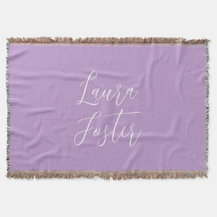 Manta Escritura a mano Elegante Nombre Lilac Color