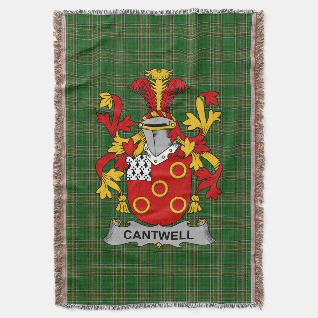 Manta Escudo de armamento de Cantwell de Irlanda Crest I (Frente vertical)
