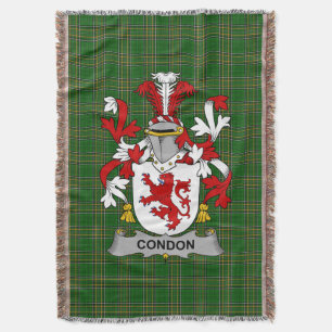 Manta Escudo de armas condon irlandés Crest Irlanda