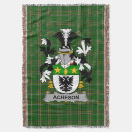 Manta Escudo de Armas de Acheson Irlandés Cresta de la F