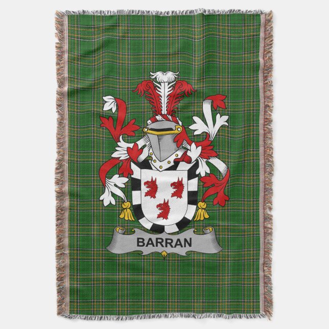 Manta Escudo de armas de Barran irlandés Crest Irlanda (Frente vertical)