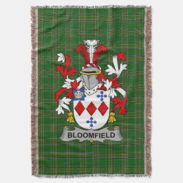Manta Escudo de armas de Bloomfield Irlandés Crest Irela