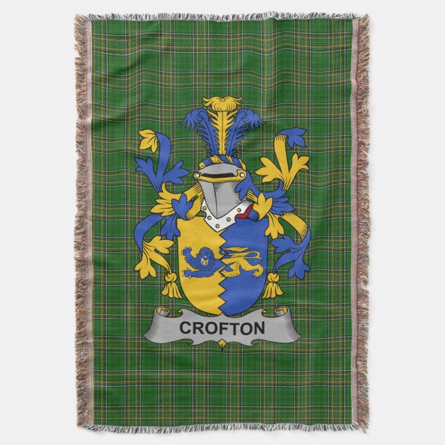 Manta Escudo de armas de Crofton irlandés Crest Irlanda (Frente vertical)