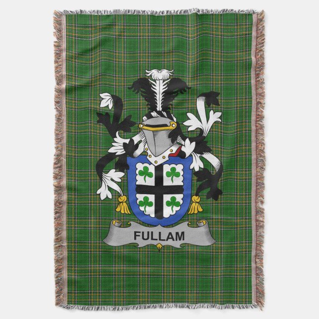 Manta Escudo de armas de Fullam irlandés Crest Irlanda (Frente vertical)