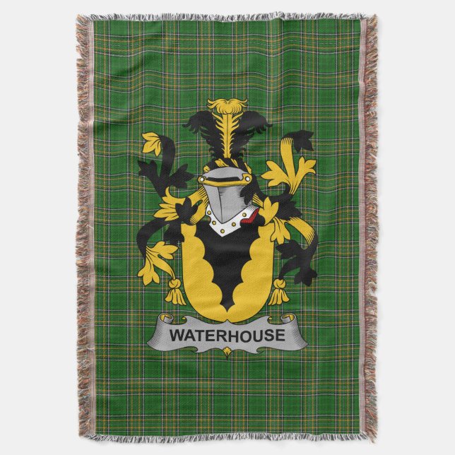 Manta Escudo de armas de la casa de agua irlandesa Crest (Frente vertical)