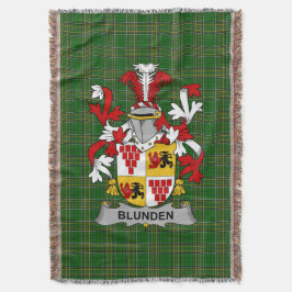 Manta Escudo de Armas de la Familia Blunden Irlanda