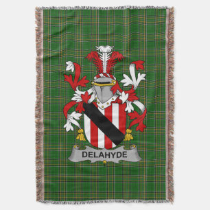 Manta Escudo de Armas de la Familia Delahyde Irlanda