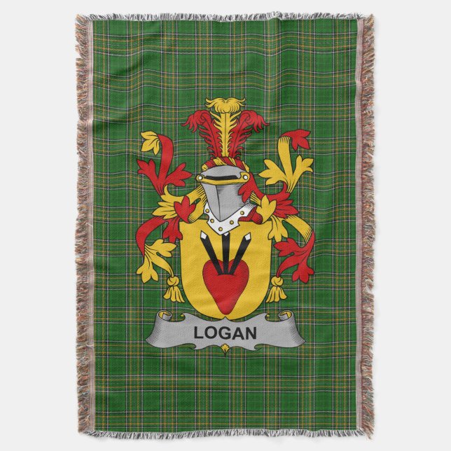 Manta Escudo de armas de Logan irlandés Crest Irlanda (Frente vertical)
