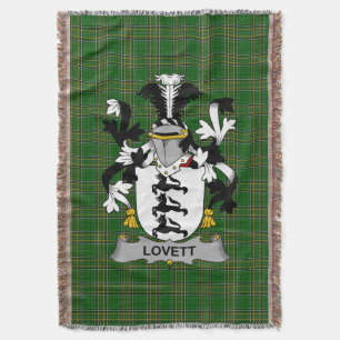Manta Escudo de armas de Lovett irlandés Crest Irlanda
