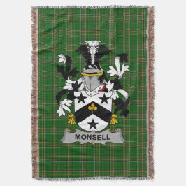 Manta Escudo de armas de Monsell Irlandés Crest Irlanda