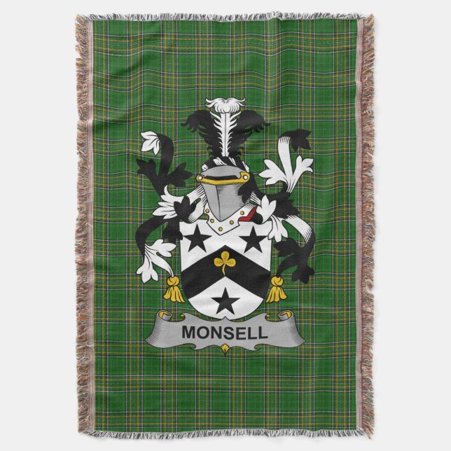 Manta Escudo de armas de Monsell Irlandés Crest Irlanda (Frente vertical)