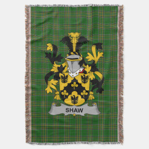 Manta Escudo de armas de Shaw irlandés Crest Irlanda