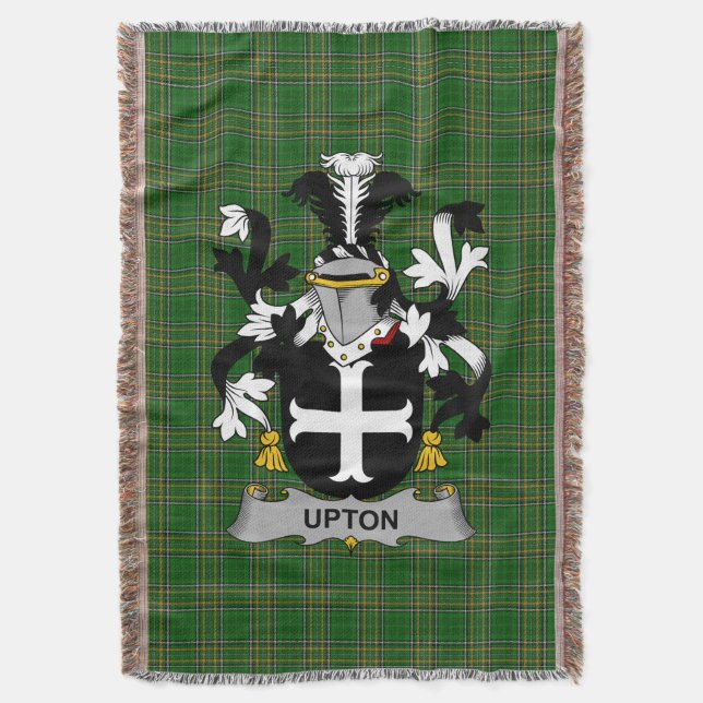 Manta Escudo de armas de Upton Irlanda Crest Irlanda (Frente vertical)