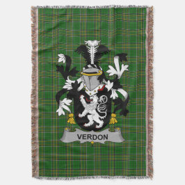 Manta Escudo de armas de Verdon irlandés Crest Irlanda
