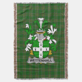 Manta Escudo de armas de Wettenhall irlandés Crest Irela