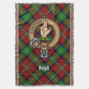 Manta Escudo de armas del Clan Boyd sobre tartán