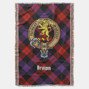Manta Escudo de armas del Clan Brown sobre tartán
