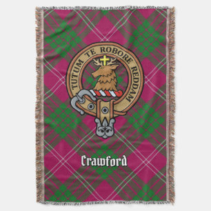 Manta Escudo de armas del Clan Crawford sobre tartán