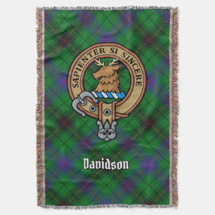 Manta Escudo de armas del Clan Davidson sobre tartán