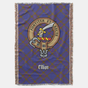 Manta Escudo de armas del Clan Elliot sobre tartán moder
